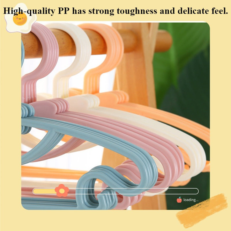 Set of 20 Plastic Kids Hangers with Butterfly Design and Dual Hooks for Baby Clothing Organization