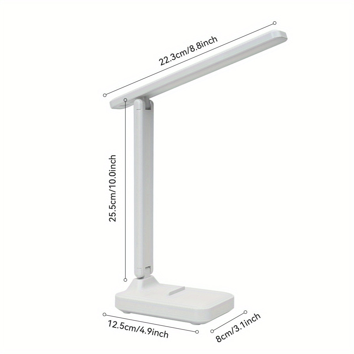 LED Desk Lamp Touch Control USB Powered for Reading Bedside White