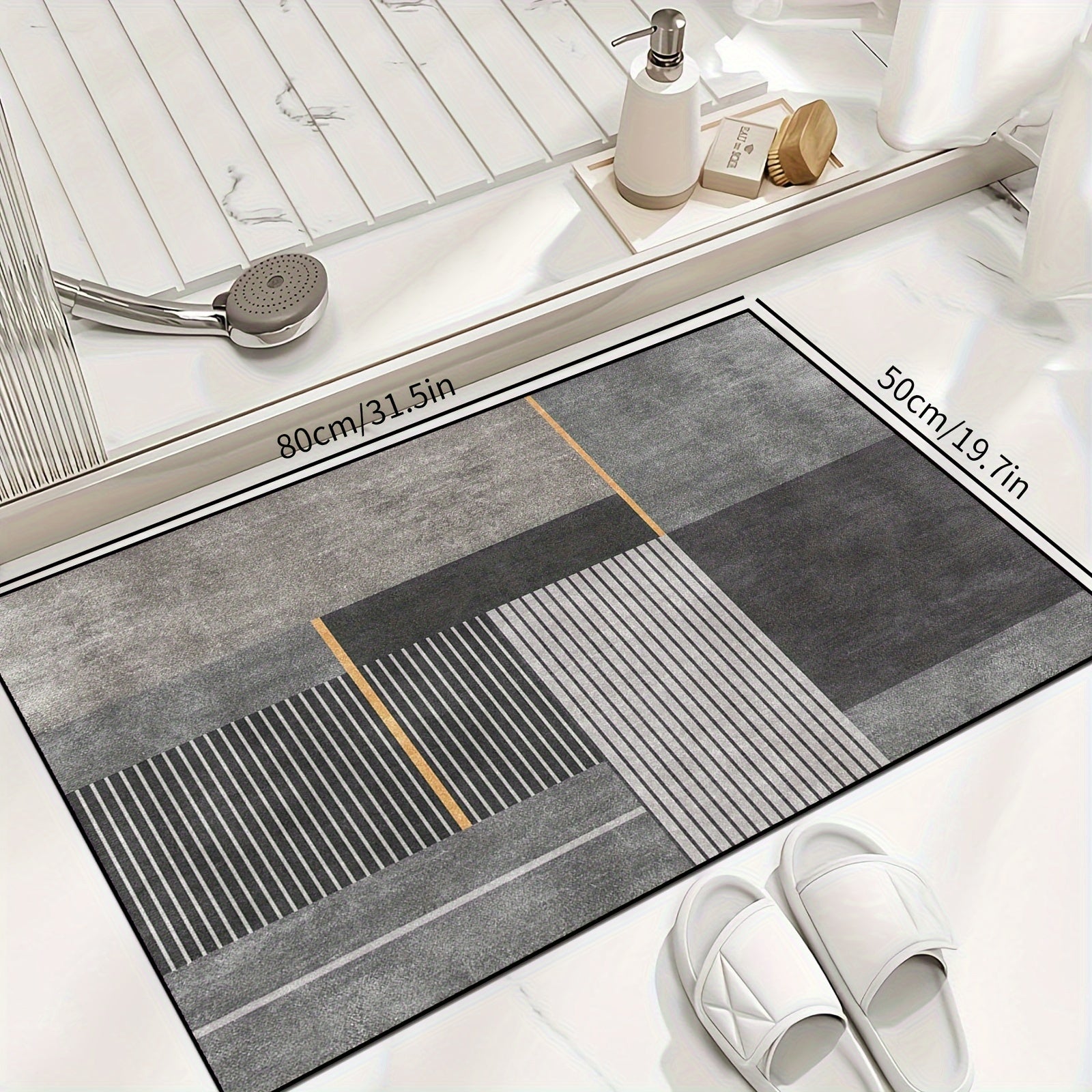 Alfombra de suelo rectangular de terciopelo para cocina 800g antideslizante absorbente a prueba de aceite set