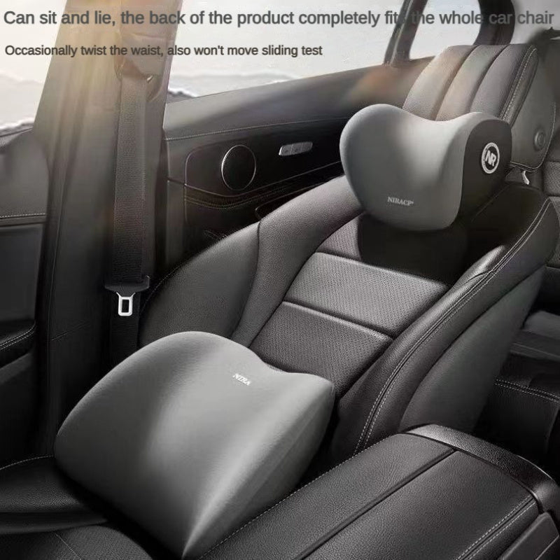 Эргономичный набор подушек для автомобильного сиденья для поддержки шеи и поясницы, обеспечивающий комфорт для подголовника водителя и спинной подушки.