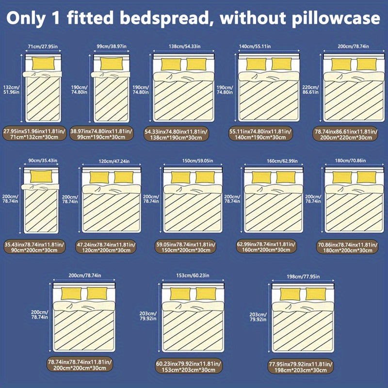 Brushed Polyester Bed Cover with Floral and Butterfly Print Fits Mattresses Up to 29cm