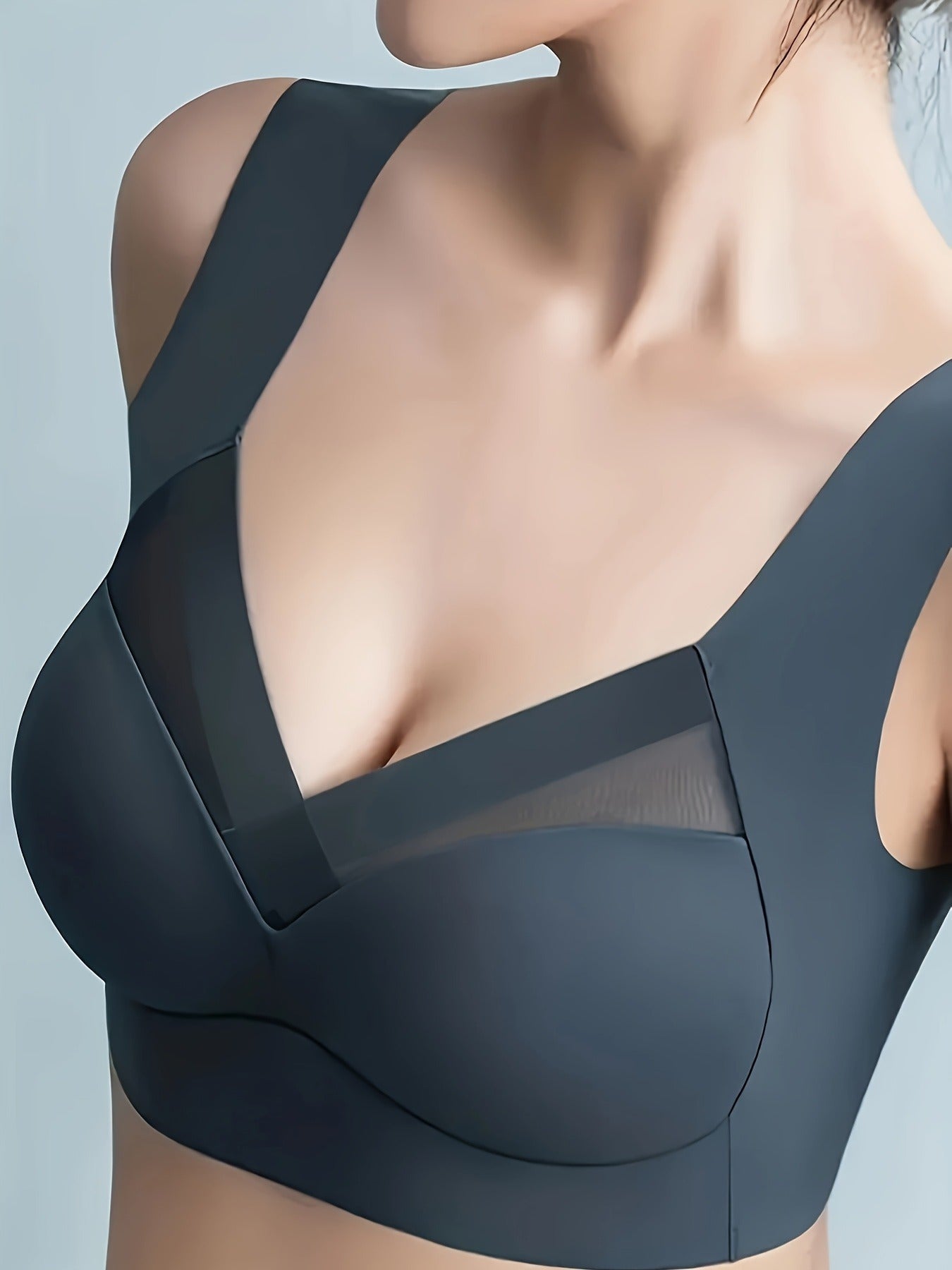 Women’s Mesh Wireless Push-Up Bras 5 Pack Breathable Black Pink Blue