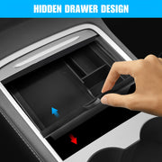 Car Interior Storage Box Insert Tray for Tesla Model 3 and Model Y 2021-2023