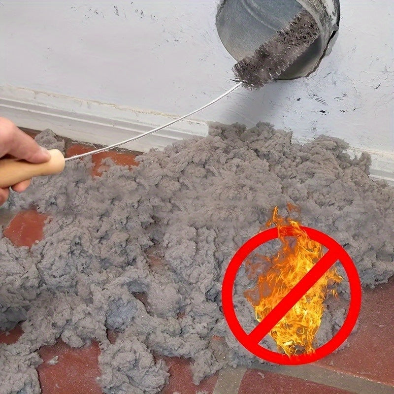 Set of 2 Cleaning Brushes for Washing Machines and Dryers Durable Plastic and Wooden Handle