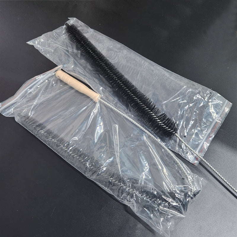 Set of 2 Cleaning Brushes for Washing Machines and Dryers Durable Plastic and Wooden Handle