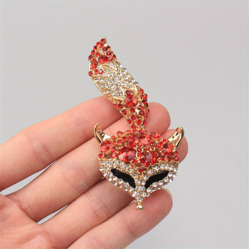 Enamel Rhinestone Brooch Vintage Jewelry for Sweaters Coats Cardigans