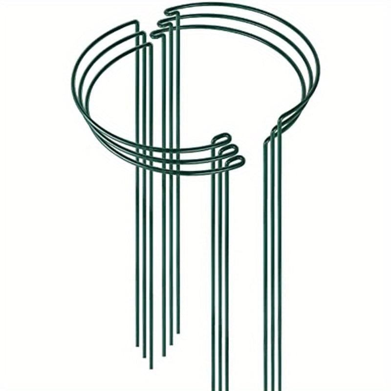 6pcs Metal Plant Support Stakes for Tall Flowers Tomatoes Hydrangeas 25.4cm