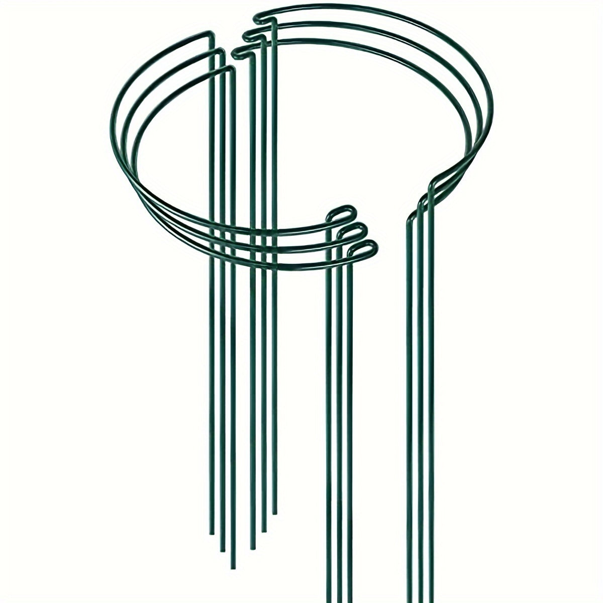 6pcs Metal Plant Support Stakes for Tall Flowers Tomatoes Hydrangeas 25.4cm