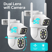 Wireless Outdoor Security Camera System with 355° Pan-Tilt 4MP Night Vision 2-Way Audio Set of 2