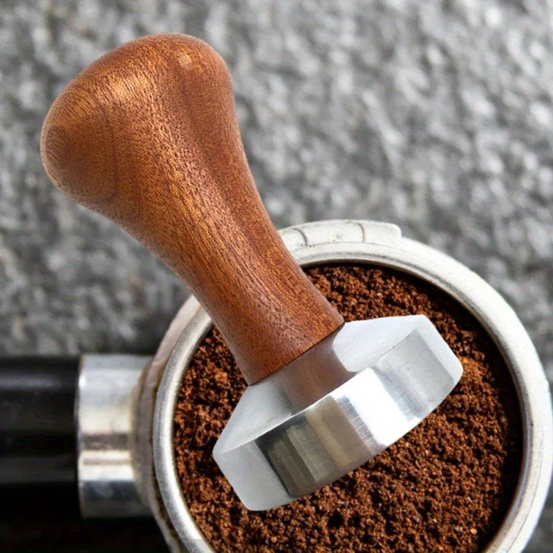Espresso Tamper Wooden Handle High-Quality Metal 51/53/58mm