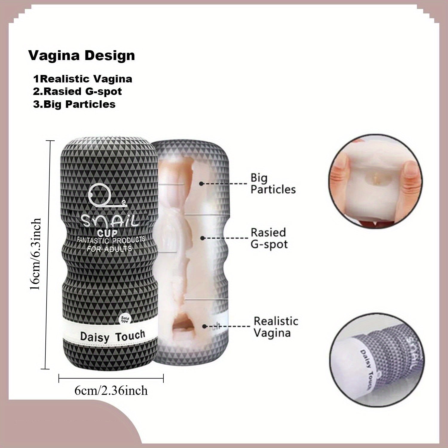 Men Realistic Vaginal and Anal Training Device TPE Black Yellow Textured