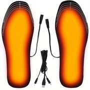USB Heated Shoe Insoles Wireless Foot Warmers for Outdoor Activities