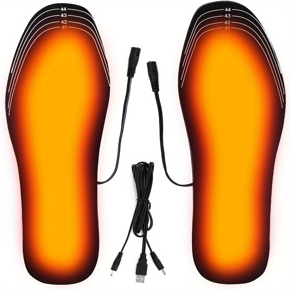 USB Heated Shoe Insoles Wireless Foot Warmers for Outdoor Activities