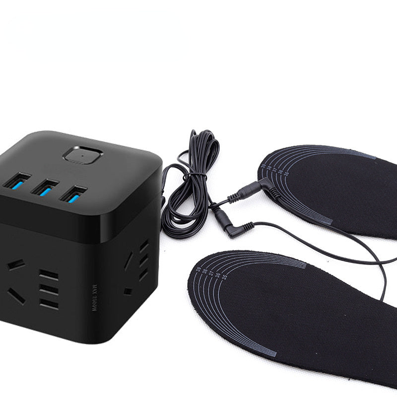 USB Heated Shoe Insoles Wireless Foot Warmers for Outdoor Activities