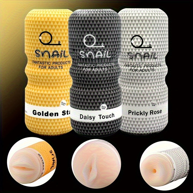 Men Realistic Vaginal va Anal Trening Qurilmasi TPE Qora Sariq Tekislangan