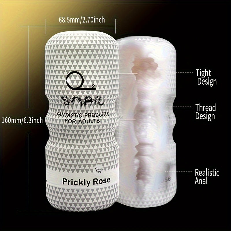 Men Realistic Vaginal and Anal Training Device TPE Black Yellow Textured