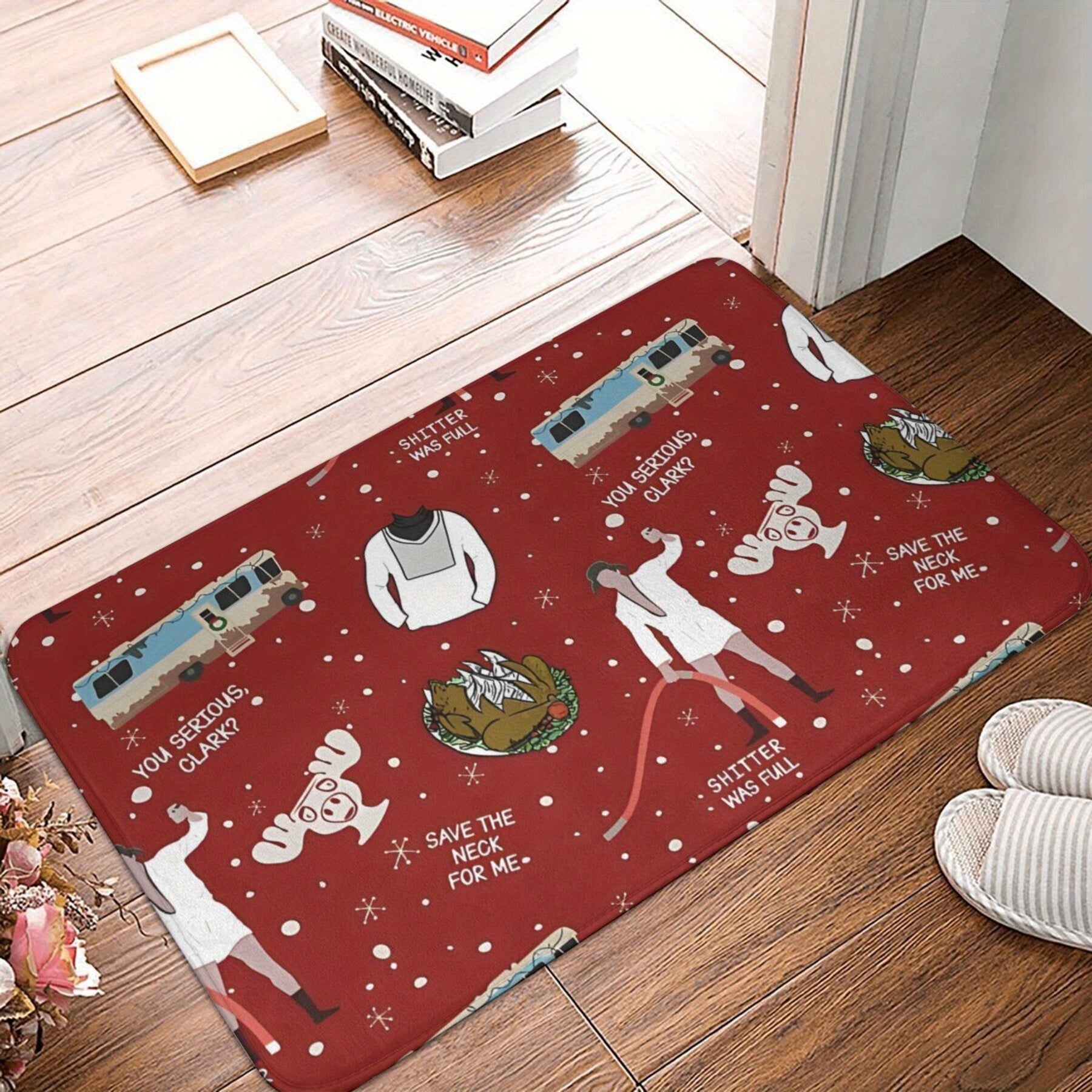 Christmas Vacation Cousin Eddie Shitters Full Bathroom Mat Non-Slip Rectangular Polyester Rug