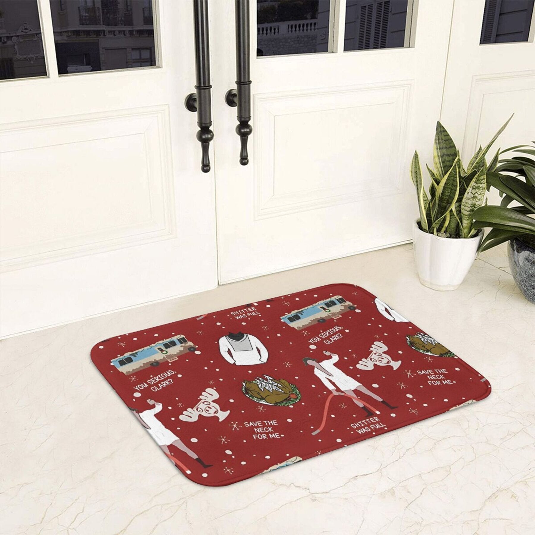Christmas Vacation Cousin Eddie Shitters Full Bathroom Mat Non-Slip Rectangular Polyester Rug