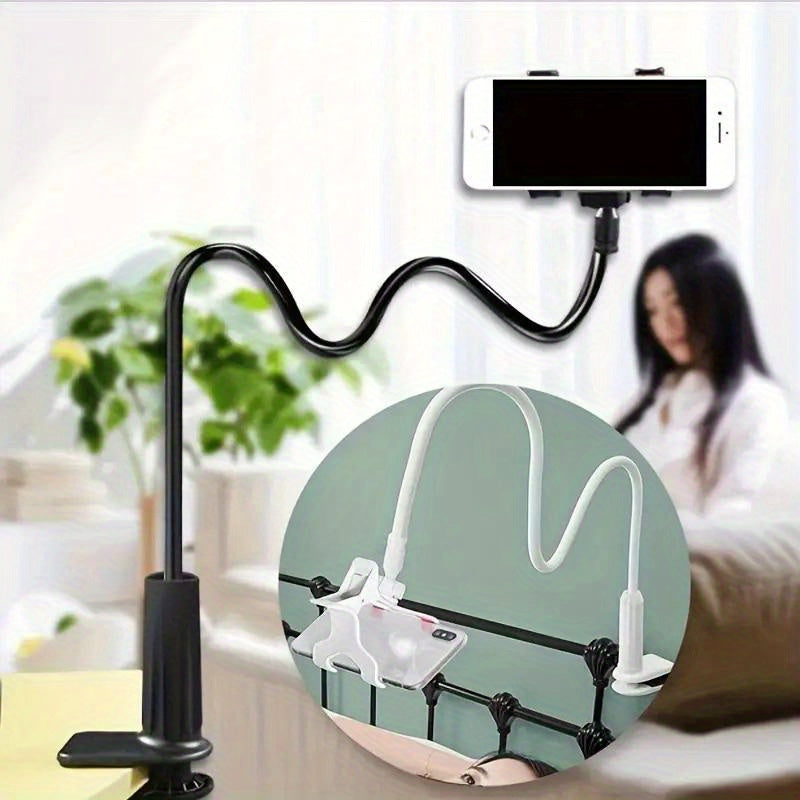 Adjustable Mobile Phone Holder with Clamp for Bedside and Desktop Use