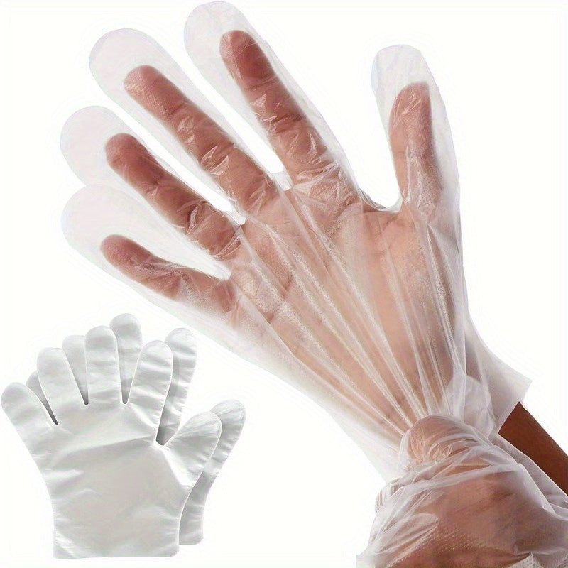 200 Disposable Waterproof Plastic Gloves for Cooking Food Prep and Kitchen Use