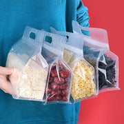 10 Reusable Food Storage Zipper Bags Transparent Thick Plastic for Snacks Mushrooms Noodles