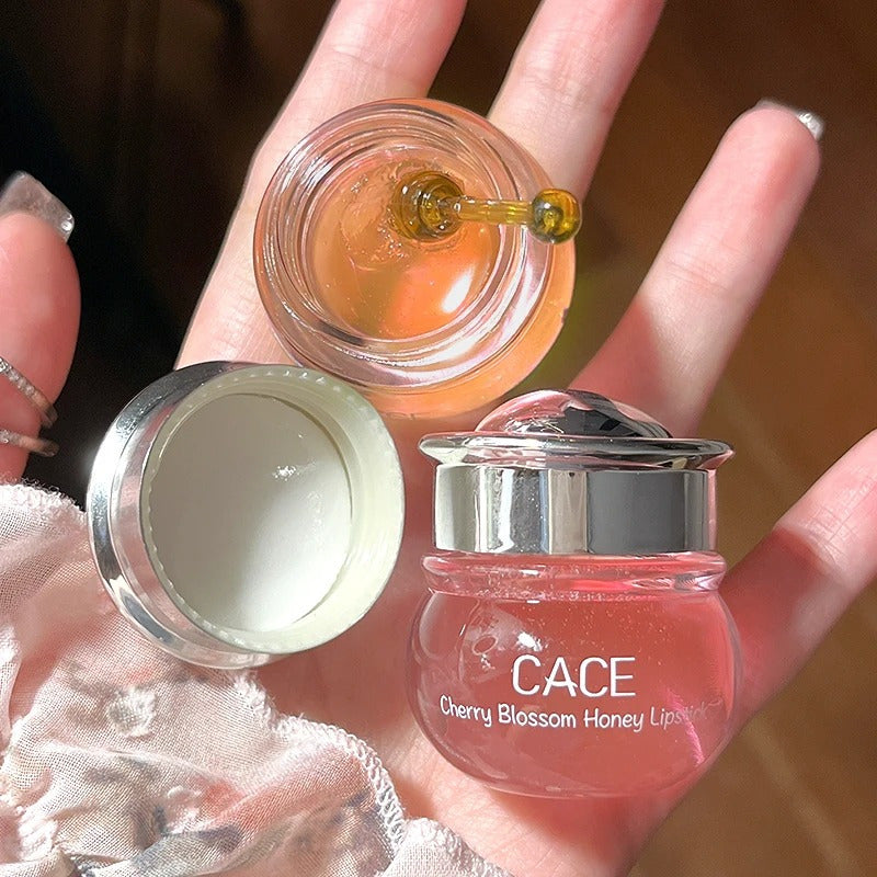 Women Cherry Lip Oil Nourishing Moisturizing Clear Lip Gloss Lip Balm