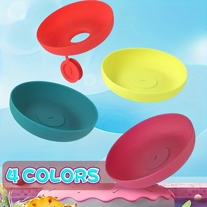 Juego de 4 agarradores de silicona para helados, portadores sin goteo para fiestas de verano