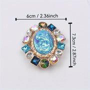 Luxury Enamel Mermaid Brooch for Women Irregular Shape Fashion Accessory Vibrant Corsage