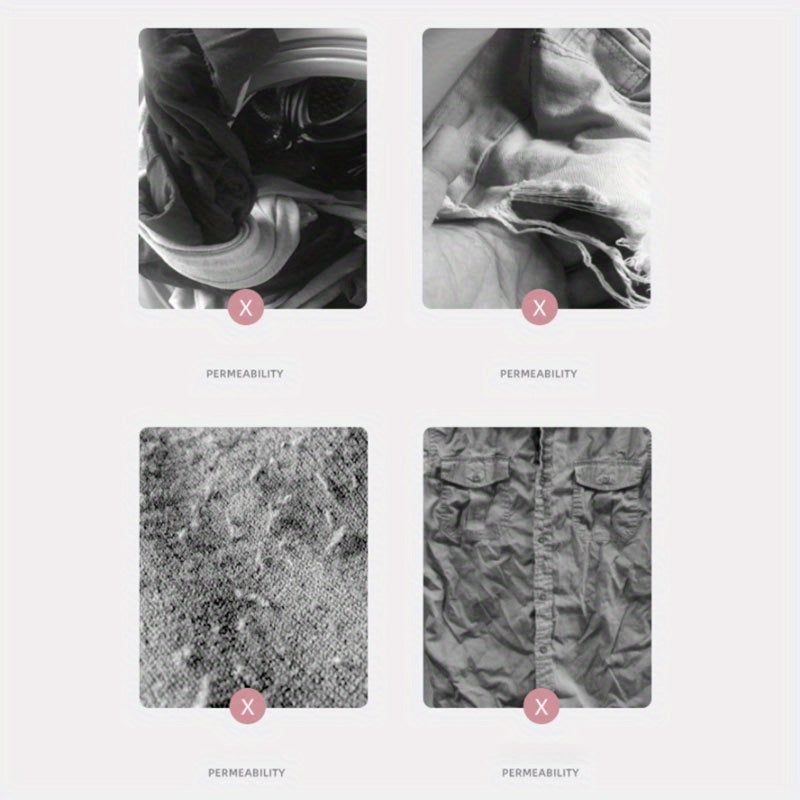 Laundry Bag with Zipper Closure and Mesh Cover, Sturdy Non-Woven Polyester, Rectangle Design