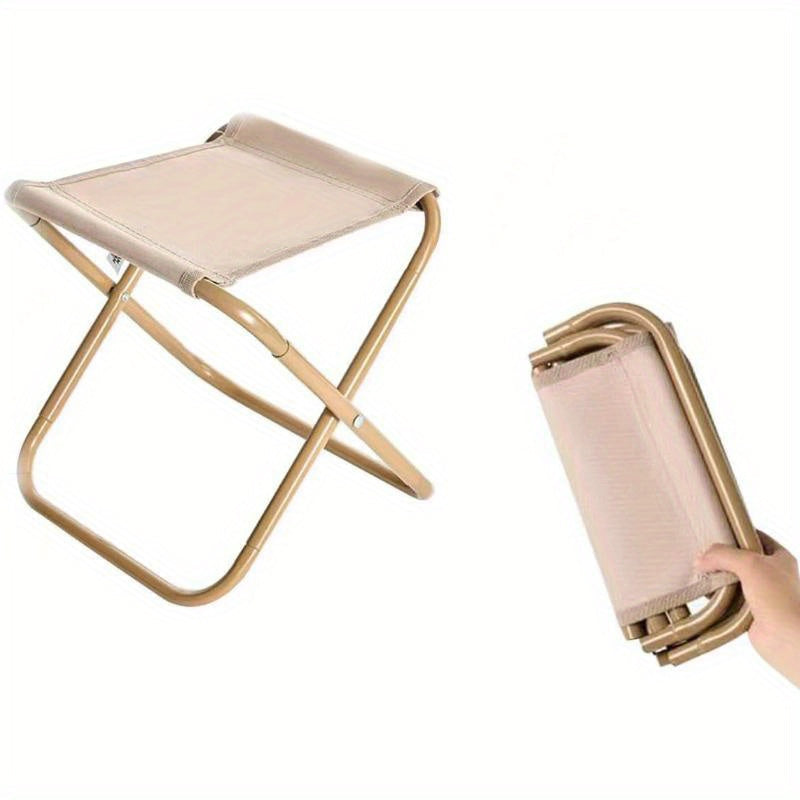 Qorong‘u Rangli Ko‘chma O‘rindiq To‘rtburchak Metall Yengil Yashash uchun Sayohat Ovqatlanish uchun O‘rindiq