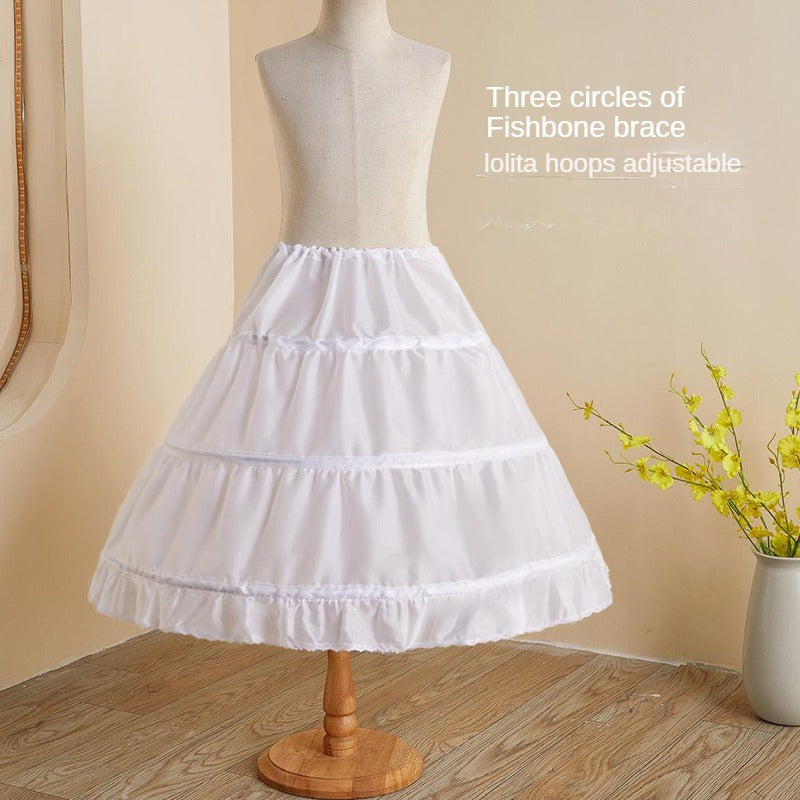 Elegant Bridal Petticoat with Adjustable Waist and Three Hoops for Wedding Dresses