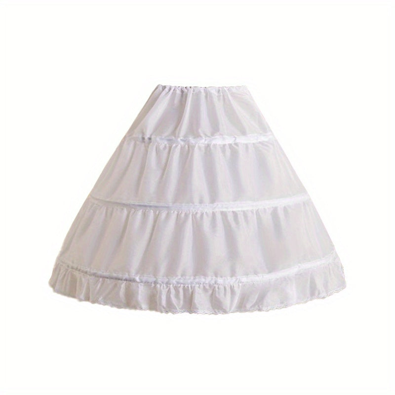 Elegant Bridal Petticoat with Adjustable Waist and Three Hoops for Wedding Dresses
