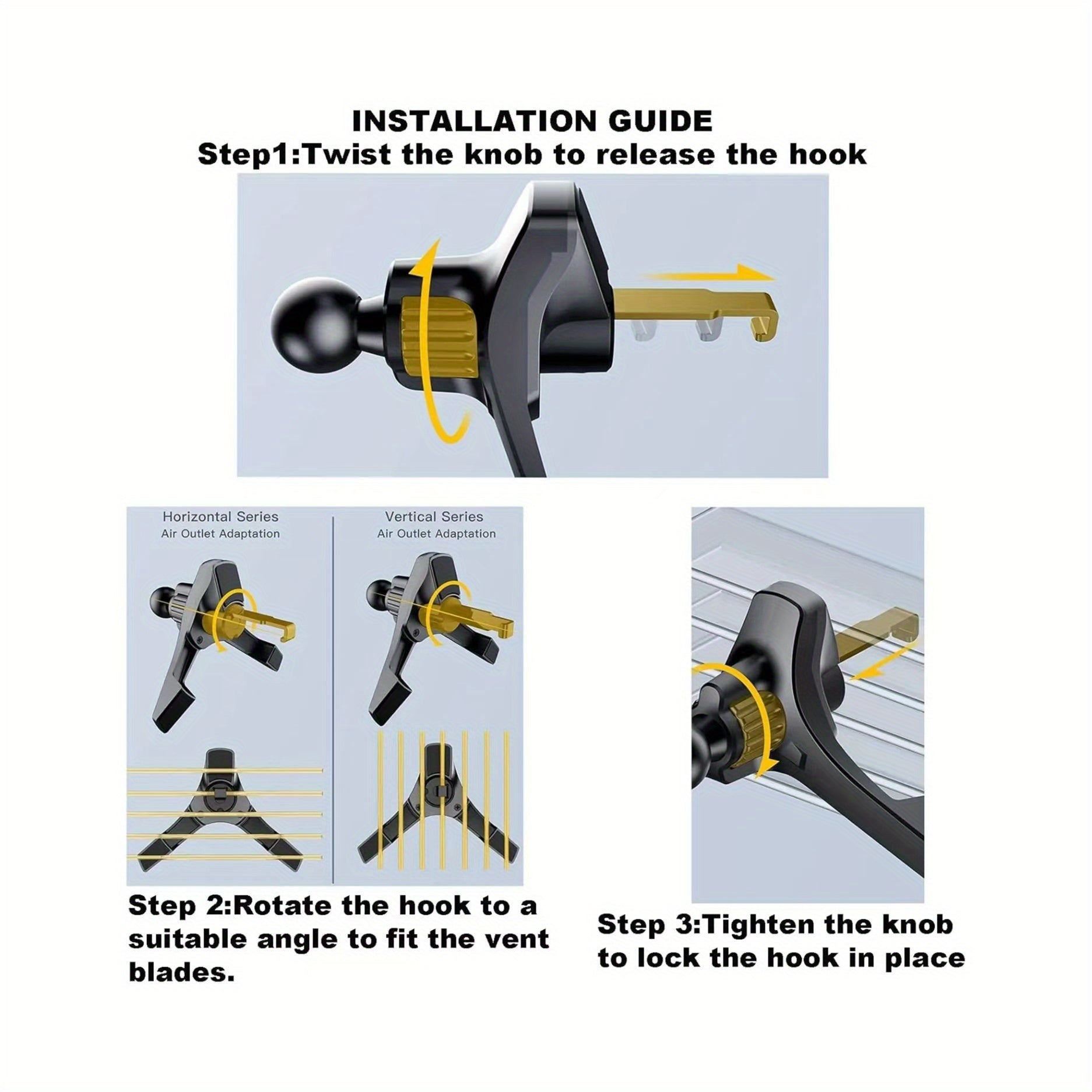 Soporte para teléfono de coche para MINI Countryman R55 R56 R60 R61 R57 R58 R59 negro ajustable