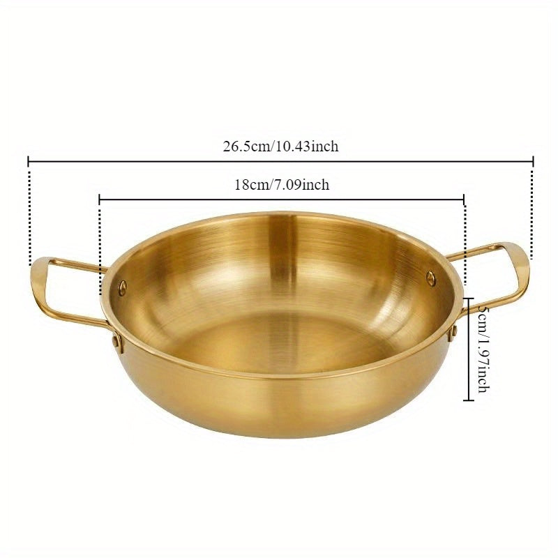Stainless Steel Pan with Handle for Korean Lamian Noodles and Soup Pot