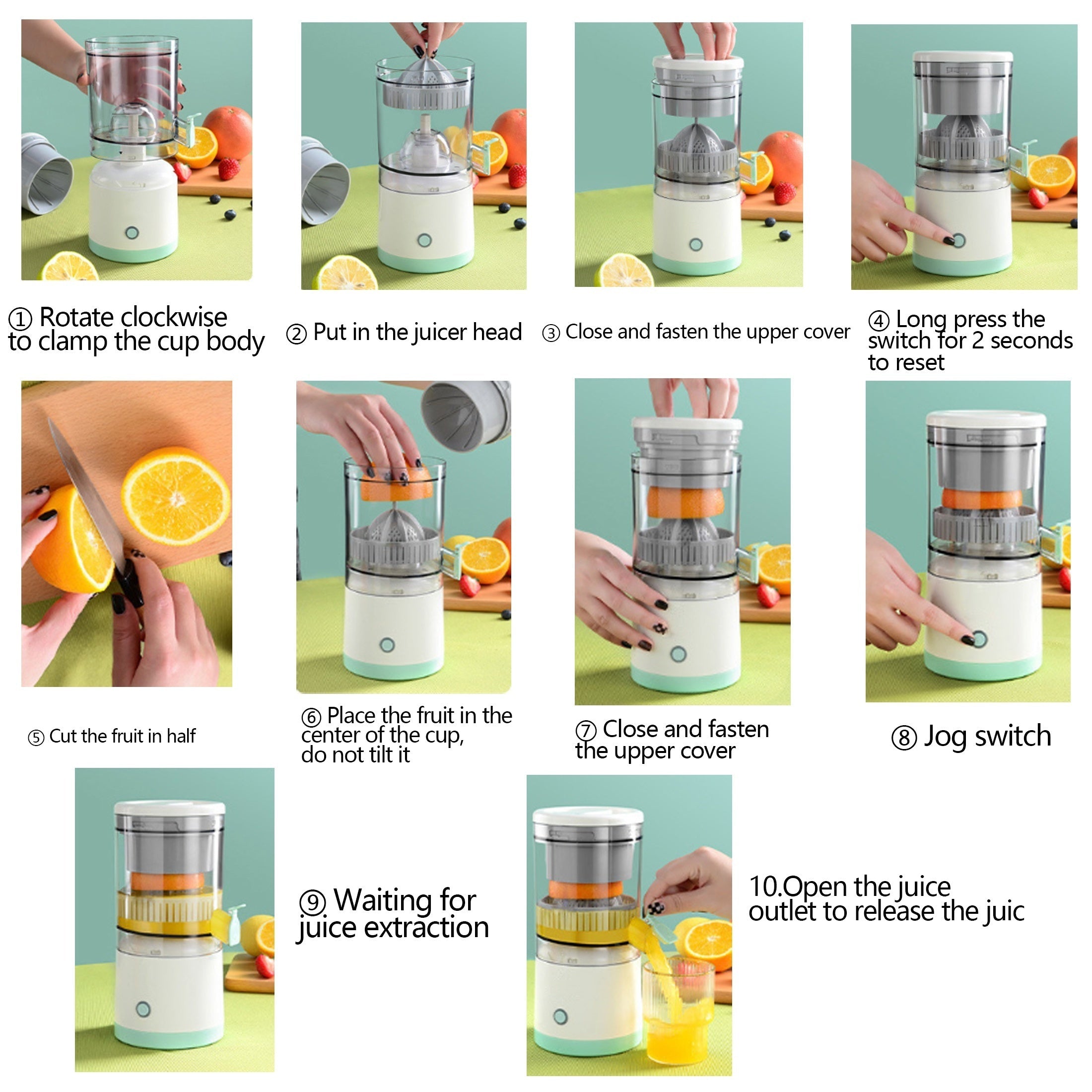 Wireless Electric Blender 13.5oz USB Rechargeable Portable Juicer