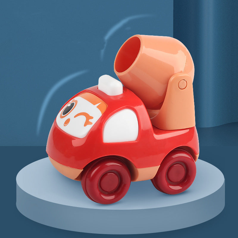 Kids Plastic Toy Vehicles Set with Fire Truck Dump Truck and Space Car for Ages 3-6