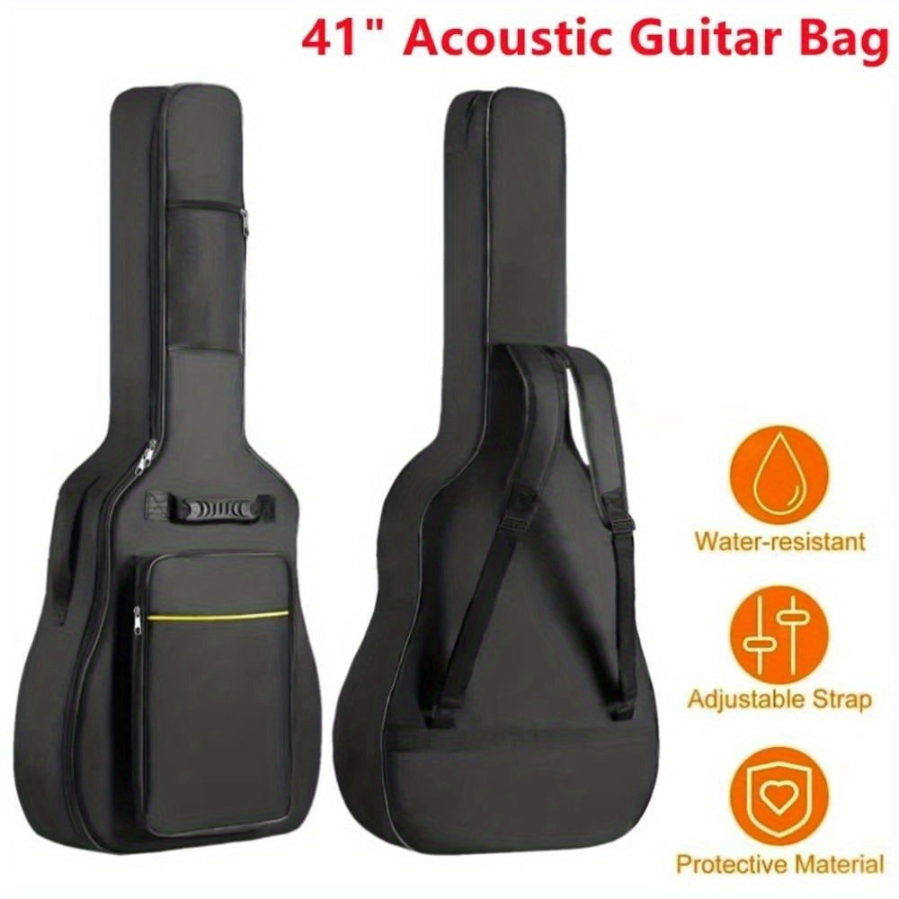 Oxford Fabric Guitar Gig Bag Waterproof Padded Case for Acoustic Classical Guitars Black