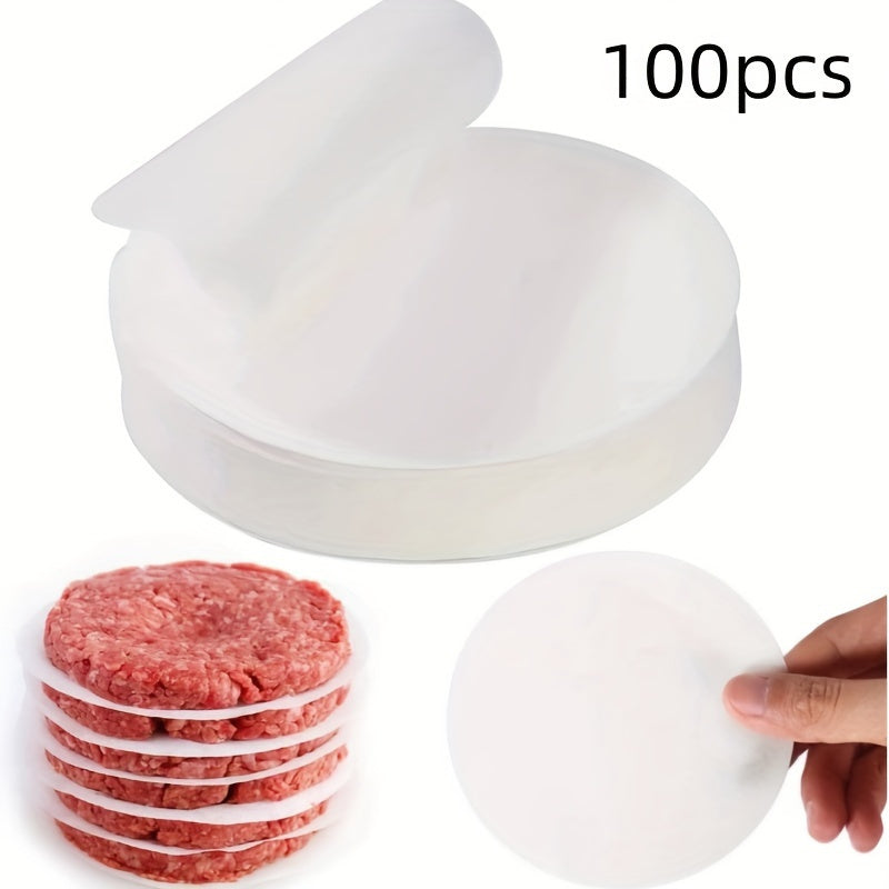 100Pcs Frozen Meat Patty Partition Paper Non-Stick Oil Absorption Baking