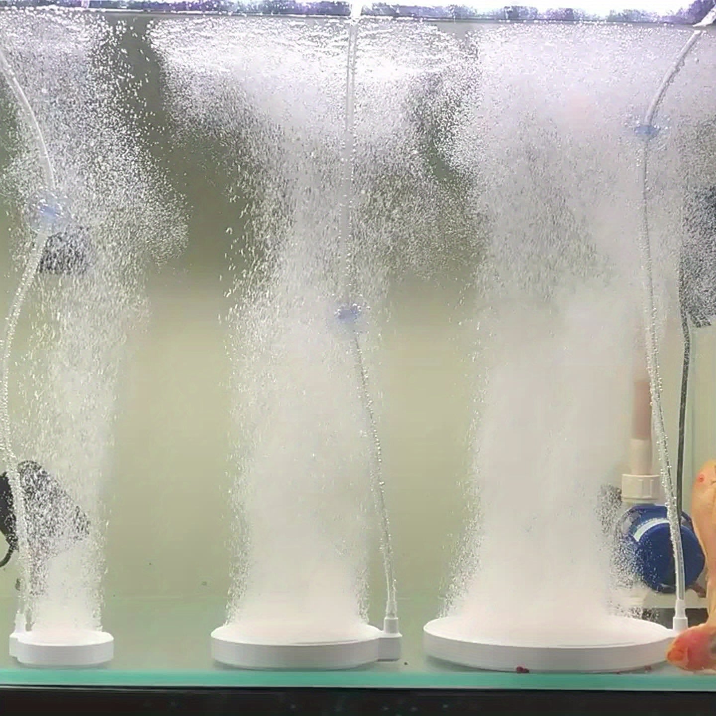 Nano Air Stone Oxygen Diffuser for Aquarium PVC Silent High-Efficiency Air Disk Bubble