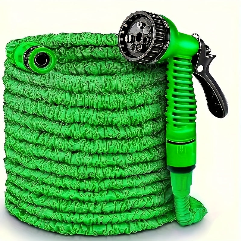 Expandable Rubber Garden Hose 22.86m High Pressure Watering and Car Wash with Spray Gun