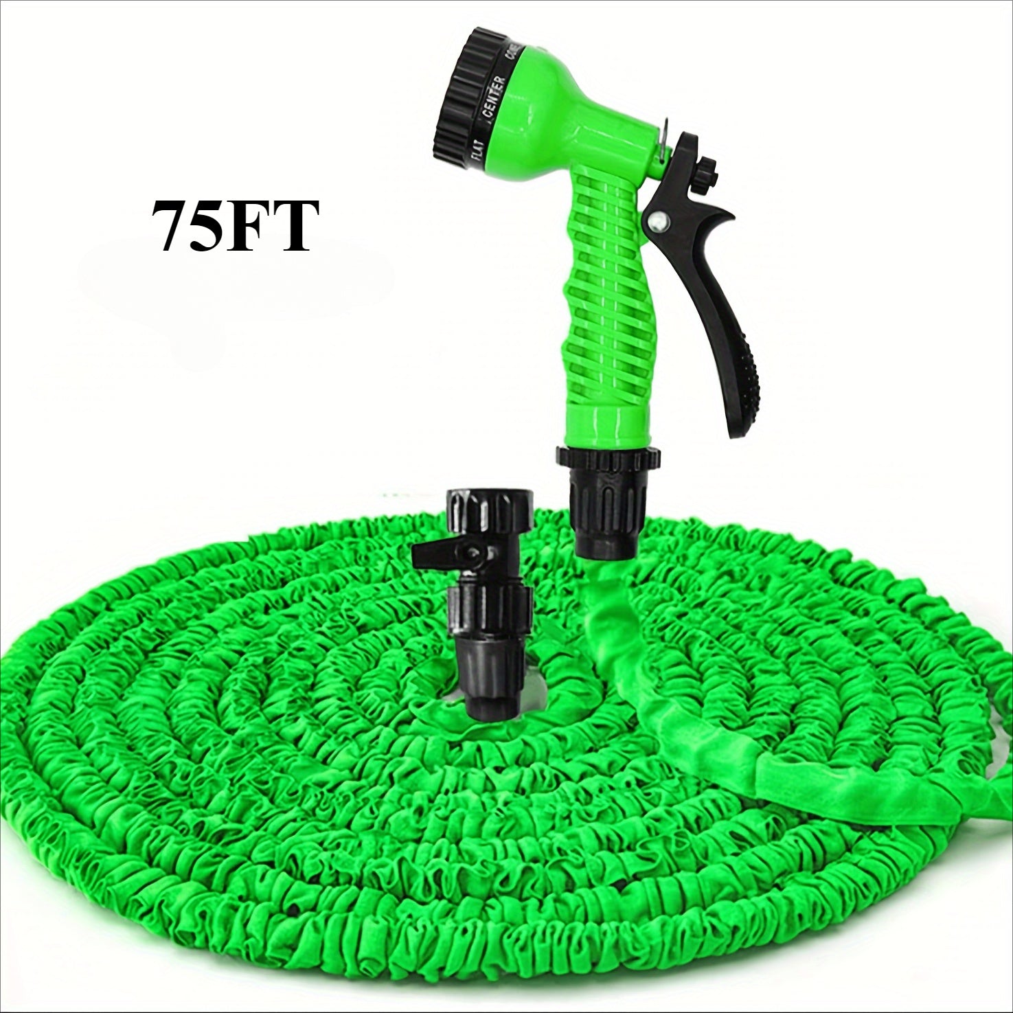 Expandable Rubber Garden Hose 22.86m High Pressure Watering and Car Wash with Spray Gun