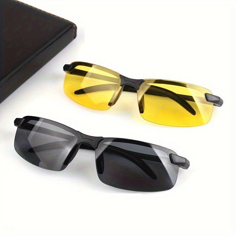 Unisex Zinc Alloy Photochromic TAC Night Dual-Vision Glasses Casual Style