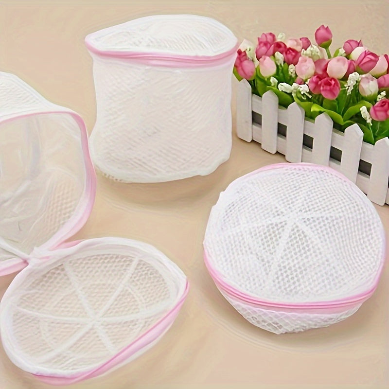 Bolsa de malla redonda para ropa sucia con cremallera para prendas delicadas y lencería