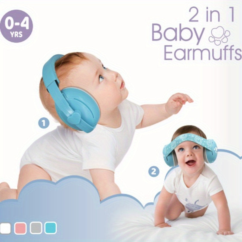 Kids Ear Protection Ear Muffs for Babies and Toddlers Noise Cancelling Child Safe Ear Muffs for 0-3 Years White Blue Pink