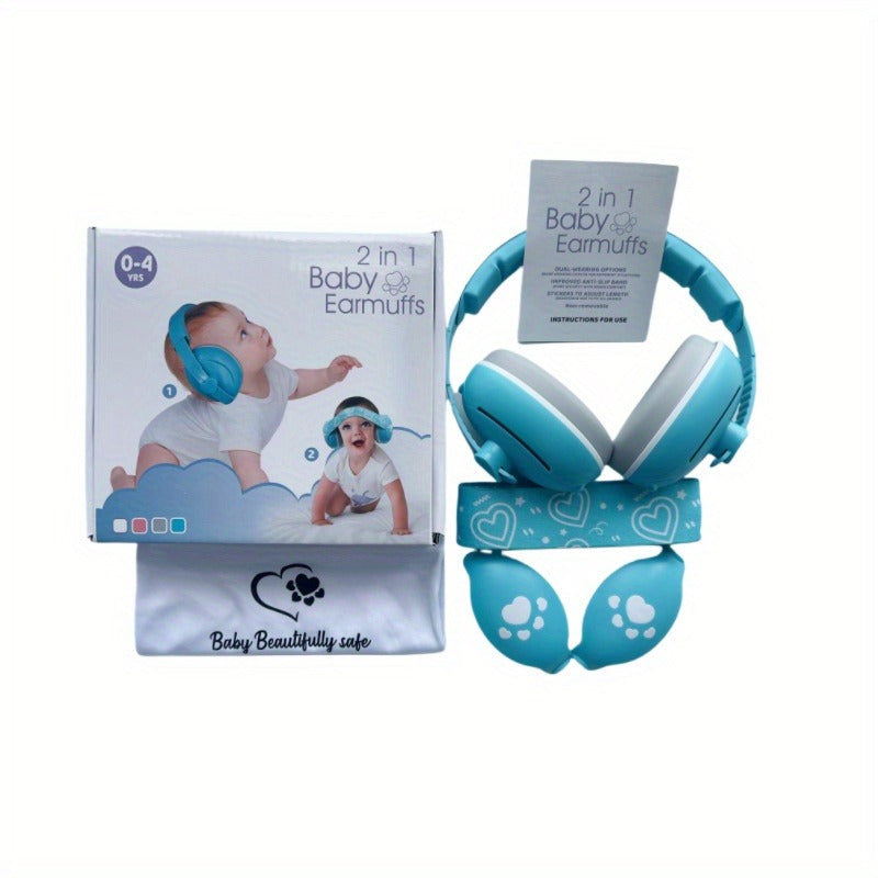 Kids Ear Protection Ear Muffs for Babies and Toddlers Noise Cancelling Child Safe Ear Muffs for 0-3 Years White Blue Pink