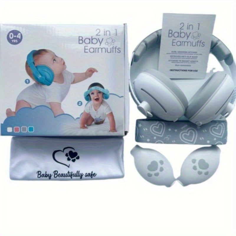 Kids Ear Protection Ear Muffs for Babies and Toddlers Noise Cancelling Child Safe Ear Muffs for 0-3 Years White Blue Pink