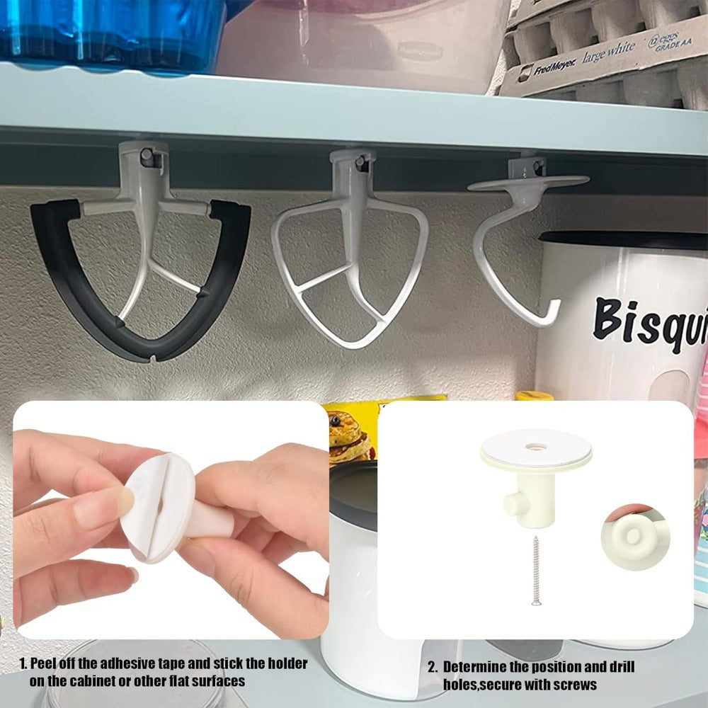 4pcs Plastic Stand Mixer Holders Kitchen Organizer for Accessories