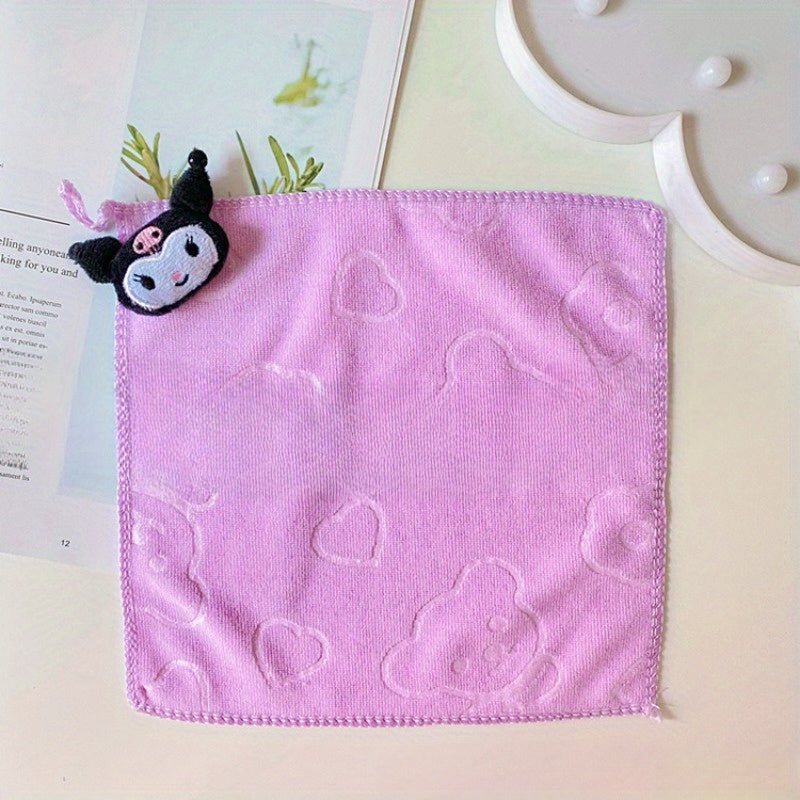 Sanrio-dan Kuromi tasvirlangan kichik osma qo'l sochiq, oshxona va hammom uchun mos.