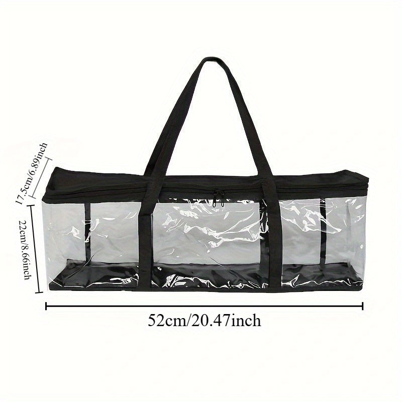 Ikki CD saqlash sumkasi tutqichlar bilan - Shaffof PVC media saqlash - O'yinlar, CDlar, albomlar va kitoblar uchun suv o'tkazmaydigan qop - Uyda yoki olib yurish uchun shaffof plastik sumka