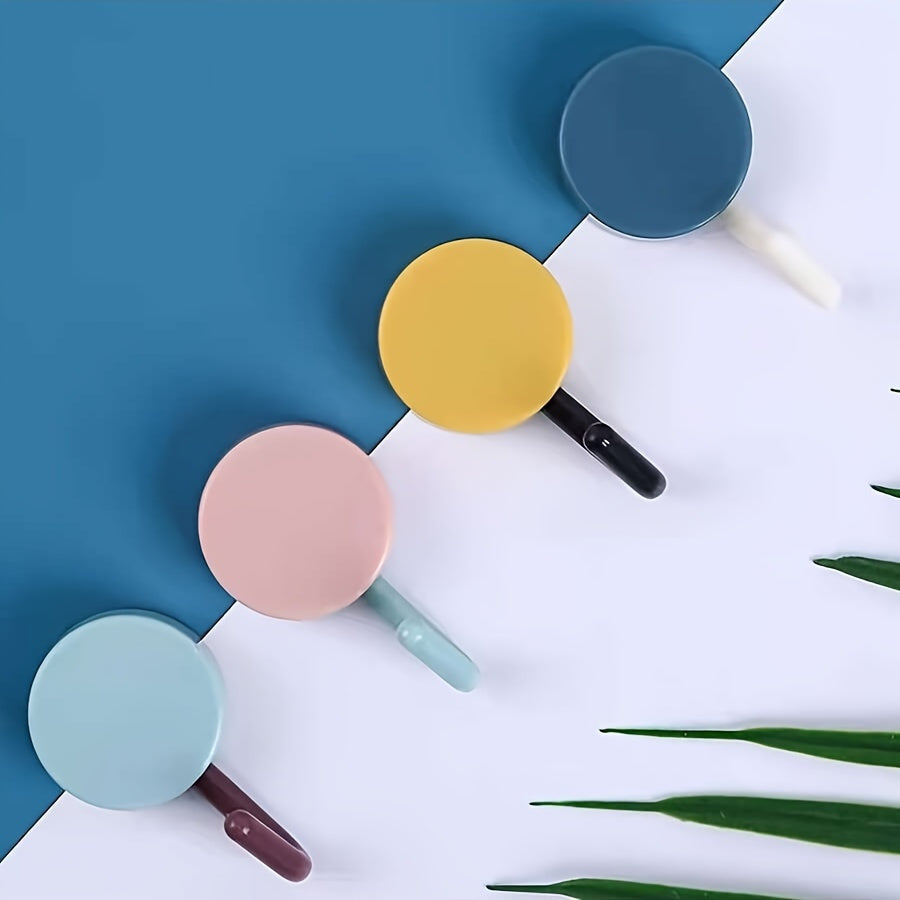 Colorful Adhesive Hooks for Wall Mounting in Kitchen and Bathroom No Drilling Needed